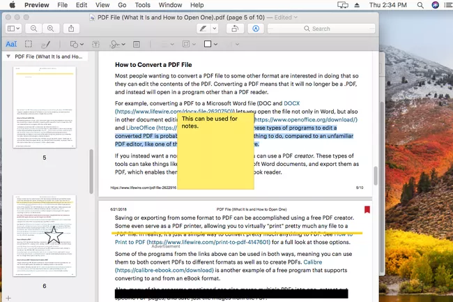 Edit a PDF on Mac